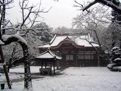 深大寺の雪化粧
