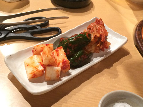 キムチの盛り合わせ