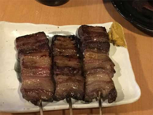 イノシシの串焼き